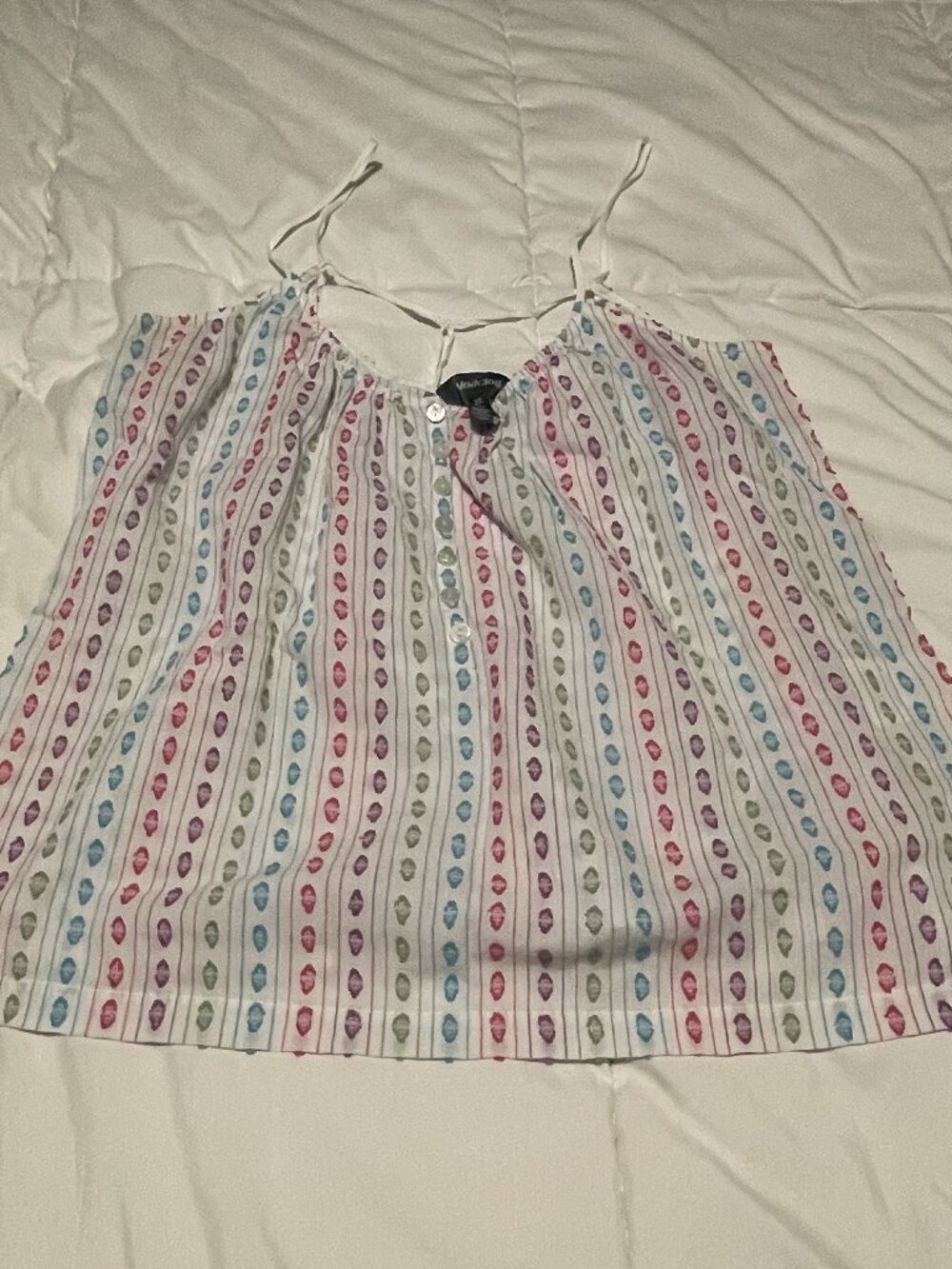 ModCloth Tie‑Back Multicolor Tank – XL